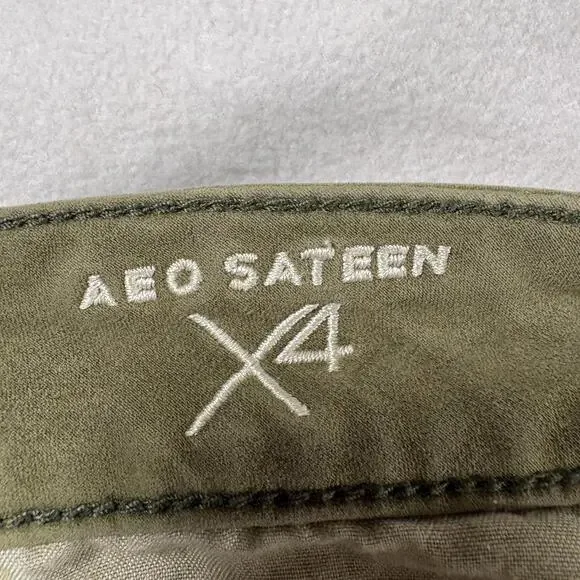 American Eagle Jegging 360 Super Stretch 35x28 Olive Skinny Jeans Womens 8 - Picture 6 of 10